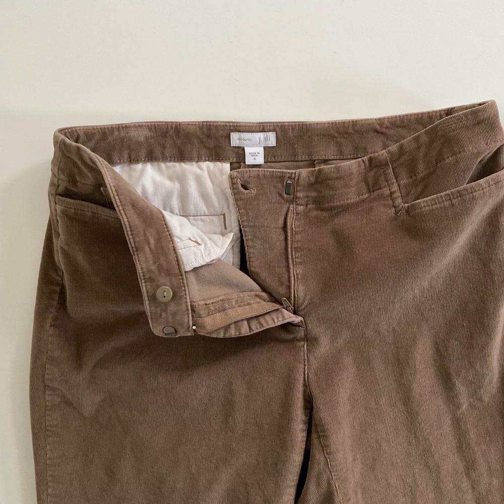 J.Jill Corduroy Pants Sz 4 Brown Straight Leg Stretch Classic Capsule Preppy - Picture 4 of 12